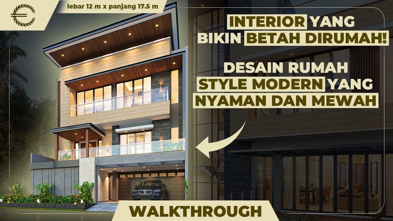 Video 3D Desain Rumah Modern 3.5 Lantai Ibu APG - Jakarta