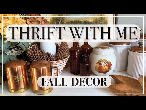 🍁NEW🍁 FALL THRIFT WITH ME | HOME DECOR HAUL & KITCHEN STYLING
