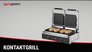 Presse à Panini / Gril de contact - 2,2kW -  Plaques rainurées - Surface de cuisson : 345x235mm