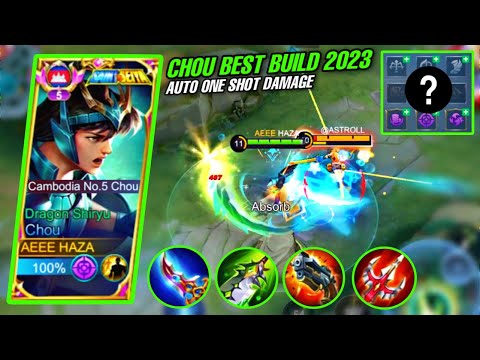 CHOU BEST BUILD 2023 FOR ONE SHOT (Tutorial 1 shot) CHOU NEW META GAMEPLAY - MOBILE LEGENDS