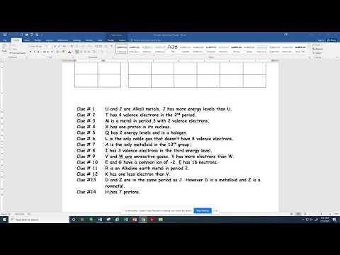 Periodic Table Logic Puzzles