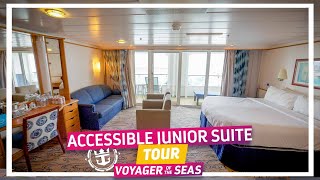 Voyager of the Seas | Accessible Cabin Junior Suite Walkthrough Tour & Review.