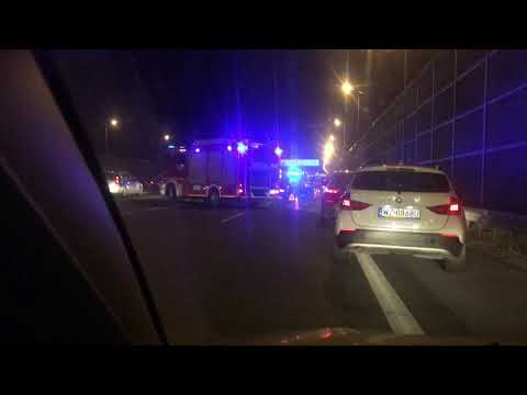 Wypadek z udziałem motocyklisty pruszkow autostrada A2 29.09.2017