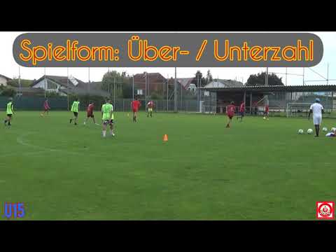 Fußball: U15 Trainingsbeginn: Aufwärmen und Spielform (Über-/Unterzahl) *U14, U15, U16* SVU Liebenau