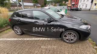 How to open your BMW 1 Series manually in case of emergency DIY