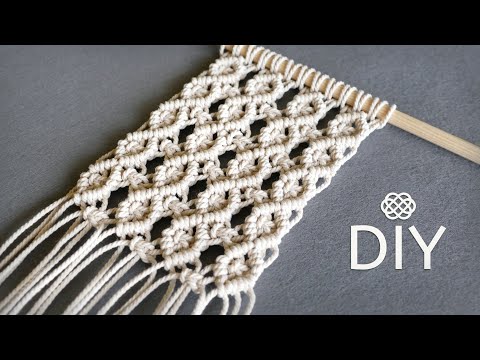 DIAMOND MESH MACRAME TABLECLOTH PATTERN TUTORIAL