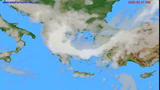 Cloud forecast Greece // modelrun: 12h UTC 2020-05-26