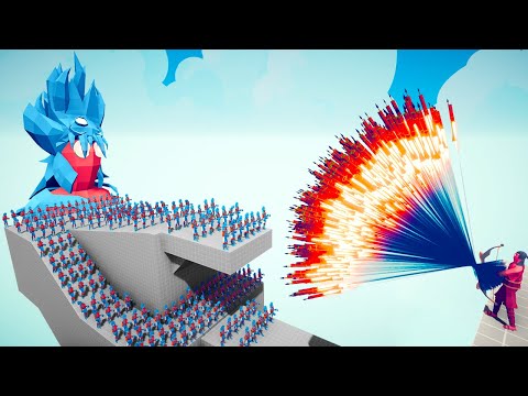 100X SAIYAN CYAN BOXER & GIANT SAIYAN CYAN VS 2X EVERY GODS - Totally Accurate Battle Simulator TABS