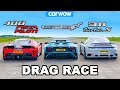 Ferrari 488 Pista Piloti v Aventador SV v 800hp 911 Turbo S: DRAG RACE