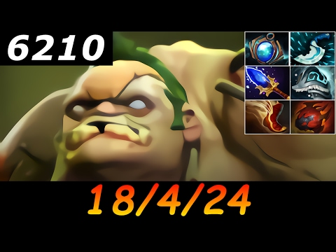 Dota 2 Pudge 6210 MMR 18/4/24 (Kills/Deaths/Assists) Ranked Full Gameplay