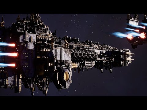 Space Wolves vs Chaos - Skalgrim Mod - Massive Battle - Battlefleet Gothic Armada 2