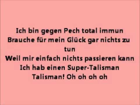 Elisabeth preiss-Mein Talisman lyrics karaoke