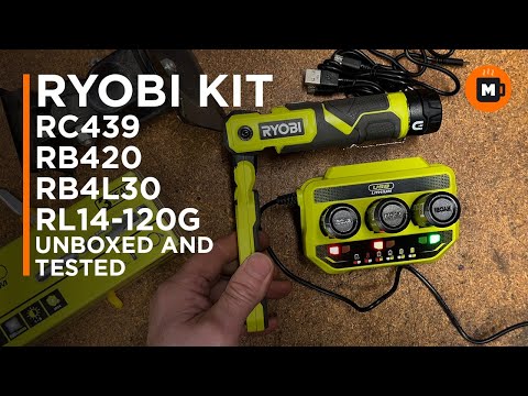 Ryobi 4volt USB lithium system on test RC439 RL14-120G RB4L30 RB420