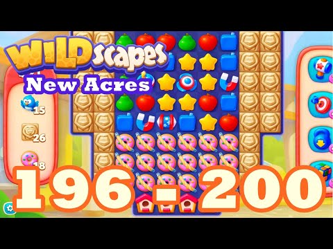 Wildscapes: New Acres Level 196 - 200 HD Gameplay | 3 match puzzle | android | 197 | 198 | 199 | IOS