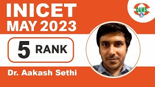 Download Lagu Rank-5 INICET MAY 2023 | Dr. Aakash Sethi | DAMS Proud Student Thumbnail