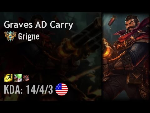 Graves AD Carry vs Lucian - Grigne - NA Challenger Patch 6.9