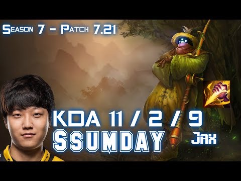Ssumday JAX vs JARVAN IV Jungle - Patch 7.21 KR Ranked