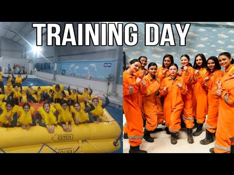 Cabin crew training ✈️ Ditching | Evacuation slide | fire fighting 🔥