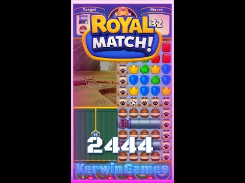 Royal Match Level 2444 - No Boosters Gameplay