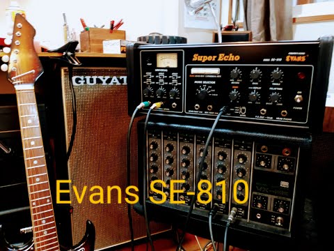 Evans se 810 Super echo vintage tape delay echo demo- Similar to a Roland Space echo re-201- Awesome
