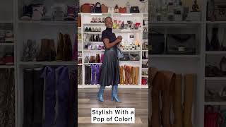 Faux Leather Skirts #fallfashion #fashionover40 #shorts #fashionshorts #fashion #angelamashelle