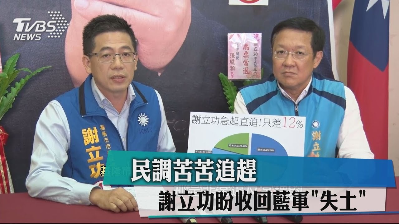 民調苦苦追趕 謝立功盼收回藍軍「失土」