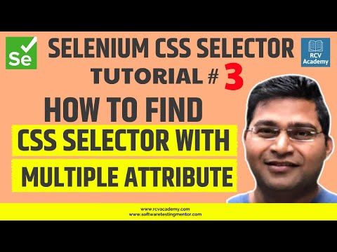 Selenium CSS Selector 3 CSS Selector with Multiple Attributes