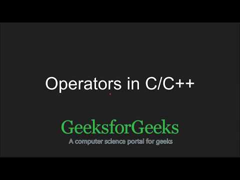 C Programming Language Tutorial | Operators in C C | GeeksforGeeks