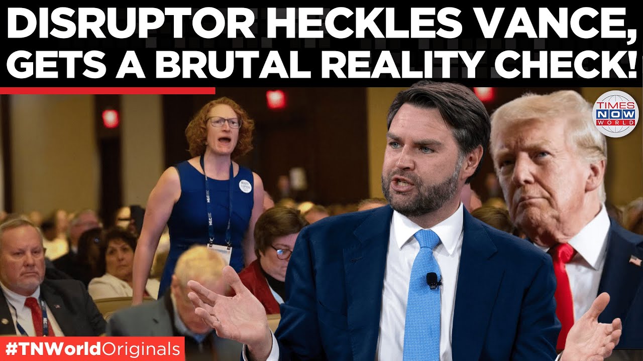 Watch: JD Vance Smacks Down Disruptor During Fiery Anti-Immigration Speech | Times Now World