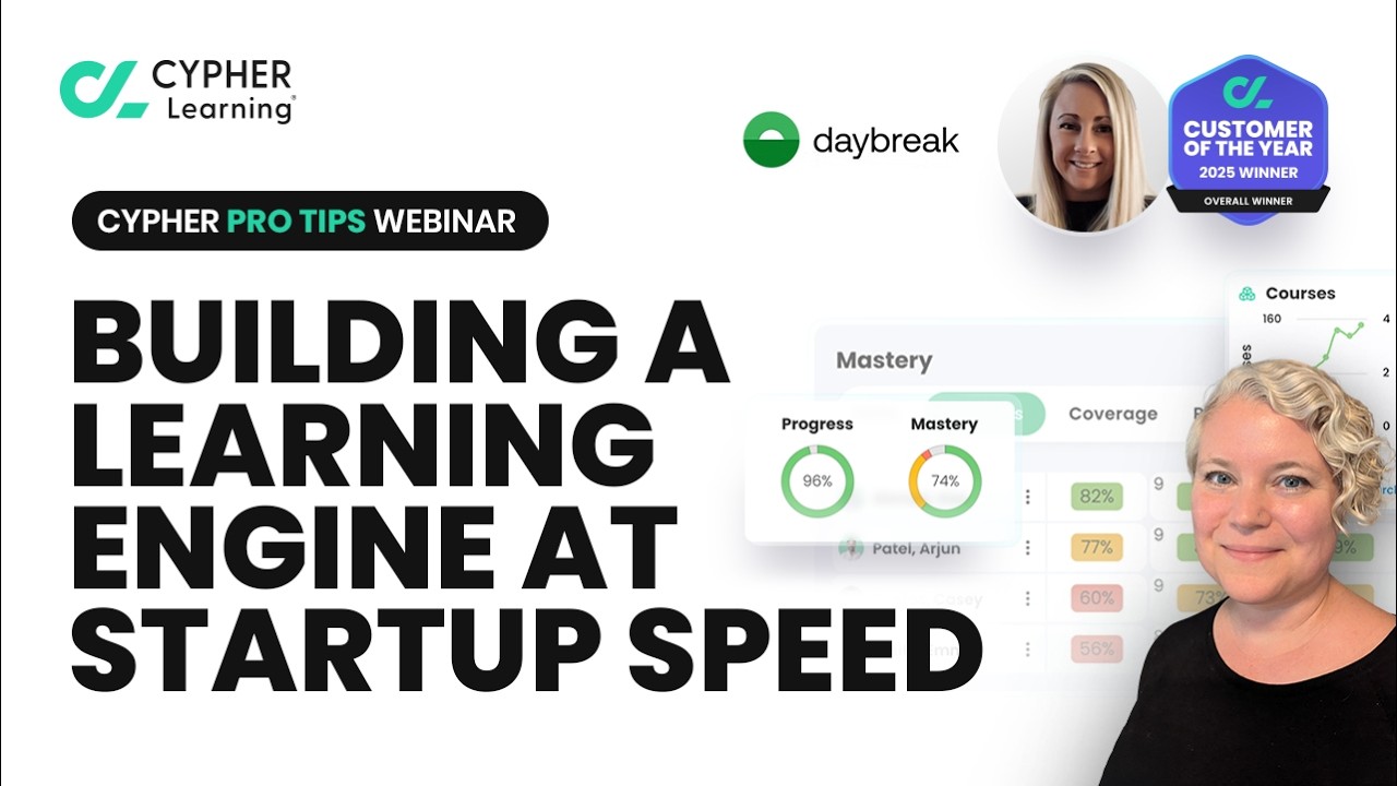 Building a learning engine at startup speed | CYPHER Pro Tips