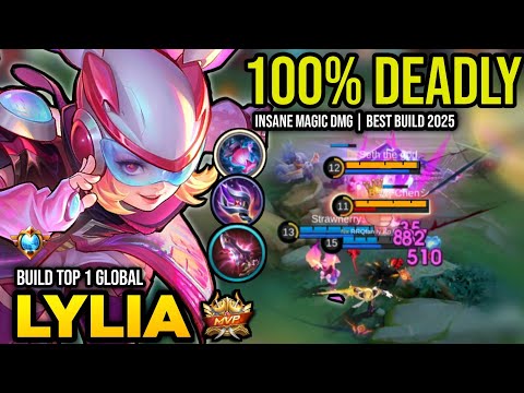 LYLIA BEST BUILD 2025 | BUILD TOP 1 GLOBAL LYLIA GAMEPLAY | MOBILE LEGENDS✓