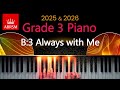ABRSM 2025 2026 Grade 3 Piano Exam B 3 Always With Me Youmi Kiura And Wakako Kaku