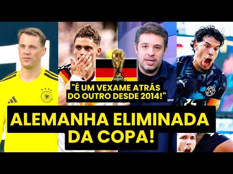 “A ALEMANHA TÁ DANDO UM VEXAME ATRÁS DO OUTRO em COPAS após 2014! FOI ELIMINADA pelo PARAGUAI e…”