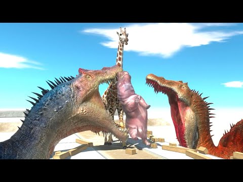 All Units Run The Deadly Road Of Spinosaurs ► Animal Revolt Battle Simulator