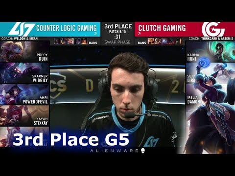 CLG vs CG - Game 5 | 3rd Place S9 LCS Summer 2019 PlayOffs | CLG vs Clutch Gaming G5