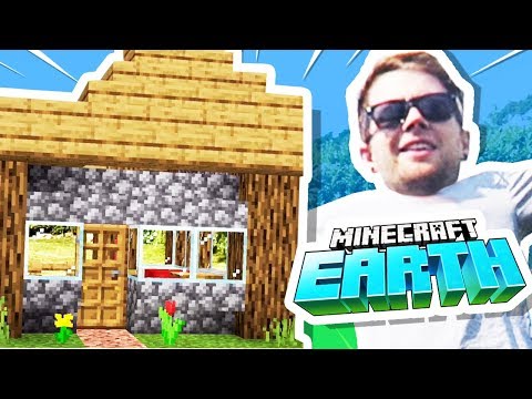 I Built My FIRST HOUSE in Minecraft Earth!