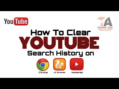 how to clear youtube history, on uc browser - youtube application and chrome in urdu Video