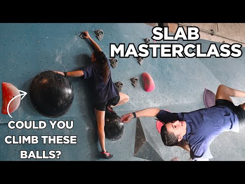 Slab Masterclass 2: Trainingseinheit in der Kletterhalle mit einem Olympiasieger und Klettertrainer