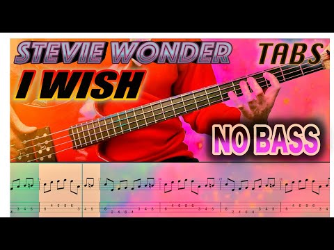 STEVIE WONDER - I Wish (NO Bass) + Play along TABS