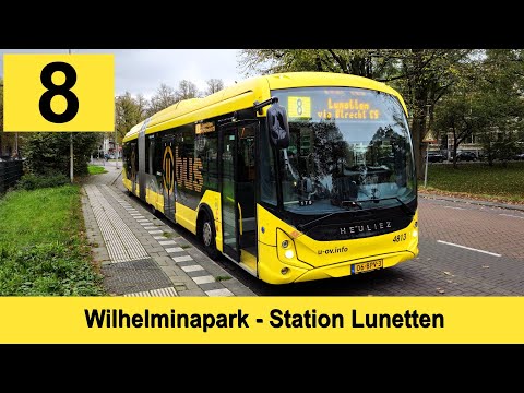U-OV lijn 8: Wilhelminapark - Station Lunetten | Qbuzz 4813 | 2024