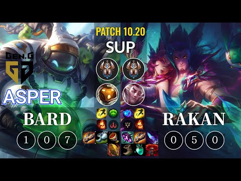 GEN Asper Bard vs Rakan Sup - KR Patch 10.20