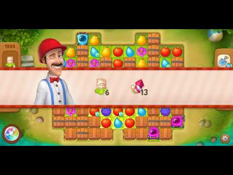 Gardenscapes Level 1885 Walkthrough "No Boosters Used"