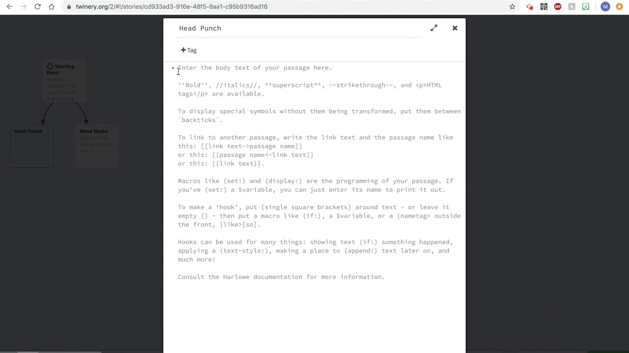 Getting Started with Twinery