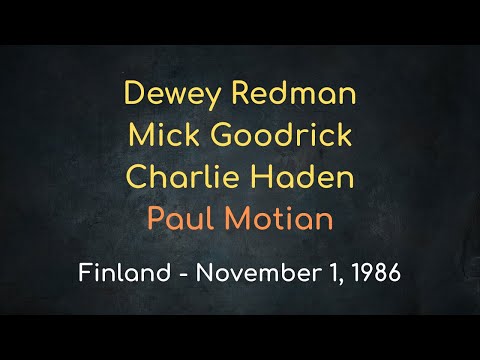 Dewey Redman, Mick Goodrick, Charlie Haden, Paul Motian - Tampere, Finland, November 1st, 1986