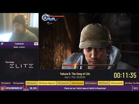 Yakuza 6: The Song of Life [Any%] by FroobMcGuffin - #ESACoronaRelief