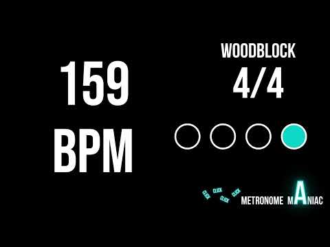 Metronome 159 BPM 4/4 - Woodblock