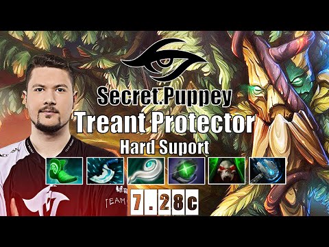 Treant Protector Hard Support | Secret.Puppey | SUPER IMBA POS 5 TREANT | 7.28c Gameplay Highlights