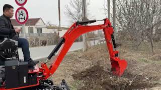 Digging in hard winter soil is also very easy!#miniexcavator #excavator #machine