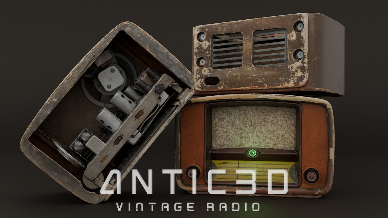 Retro Radio 3D Model
