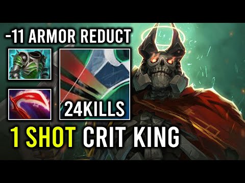 1 Shot Crit King 11 Armor Reduction 100% Physical Desolator Hard Carry Wraith King Dota 2